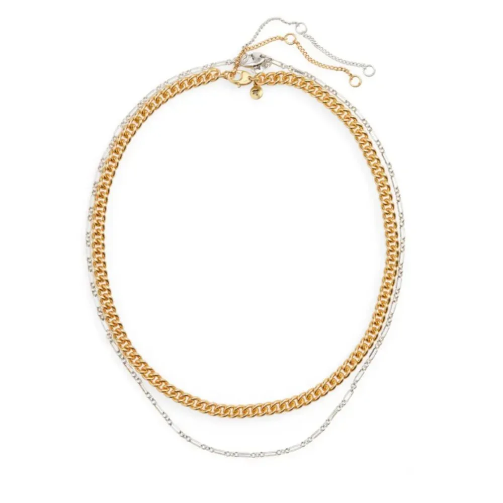 Madewell Mixed Metal Chain Necklace Set - Picture 2 of 6